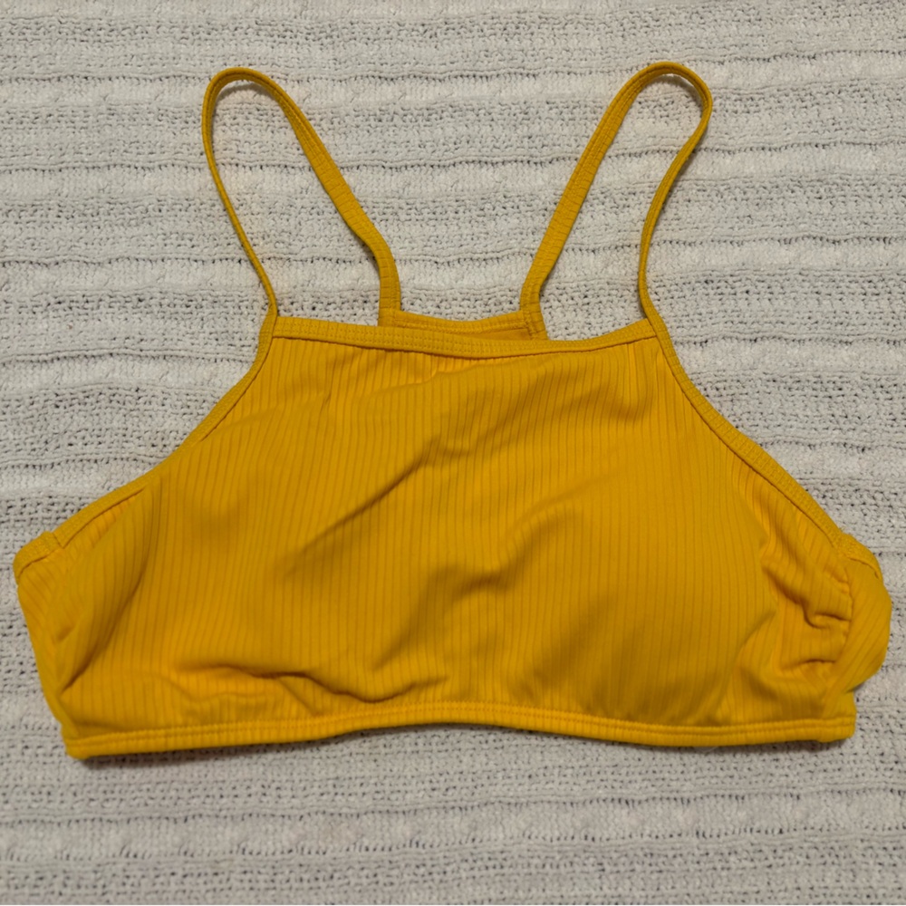 Xhilaration Sunny Yellow Ribbed Tee